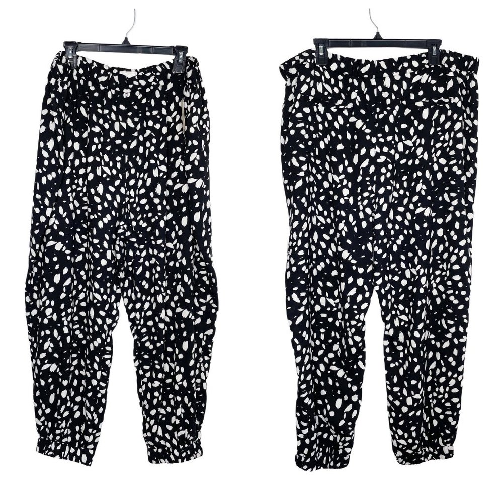 NEW 14th & Union Black Spotted Jogger Style Pants Size 2X